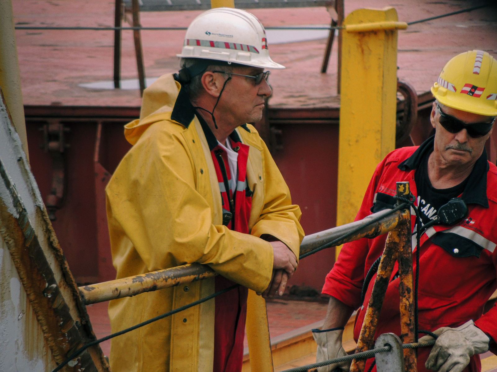 Crew members coordinating on deck at a NordFracht Express Delivery operation
